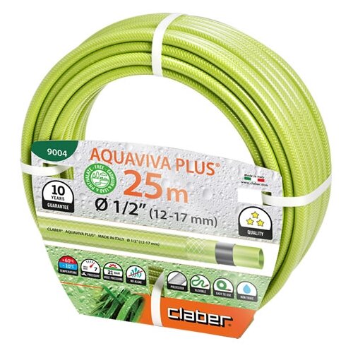 Шланг Claber Aquaviva Plus, 12 мм, 25 м