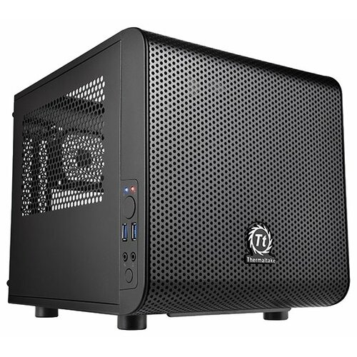 Корпус Thermaltake Core V1 черный 200W miniITX 2x80mm 1x120mm 1x140mm 1x200mm 2xUSB3.0 audio bott PS