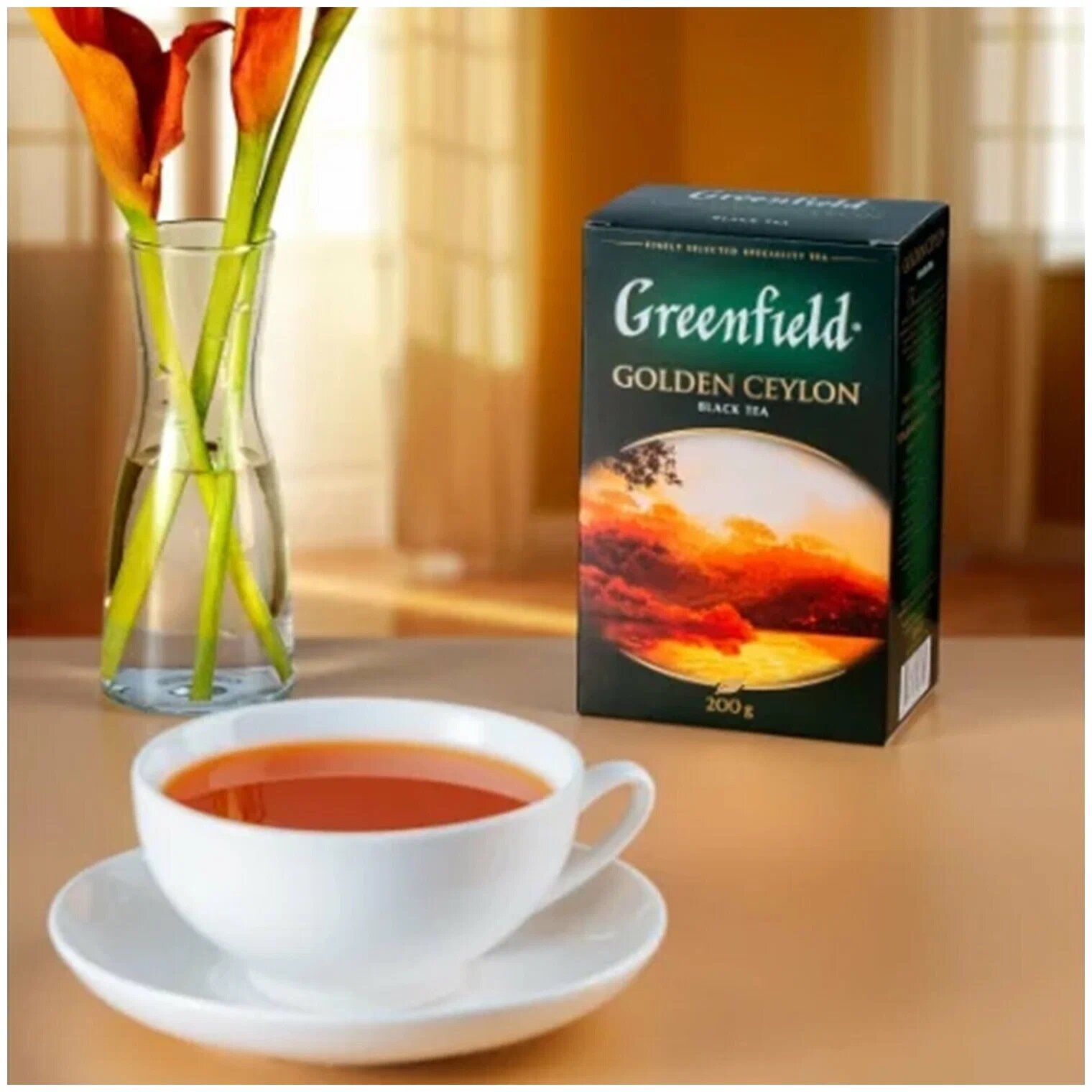 Чай черный Greenfield Golden Ceylon листовой, 200 г - фото №13