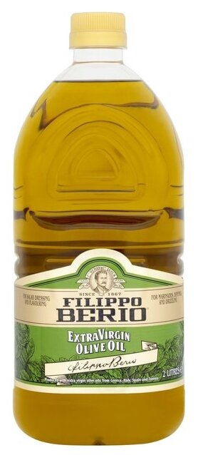 Масло оливковое Filippo Berio Extra Virgin, пластиковая бутылка, 2.2 кг, 2 л