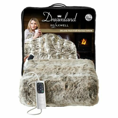 Электроодеяло Dreamland 16710 Intelliheat Faux Fur Throw Alaskan Husky Print 120 х 160 см (хаски)