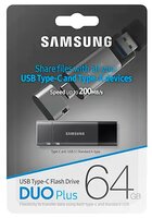 Флешка Samsung USB 3.1 Flash Drive DUO Plus 64GB черный