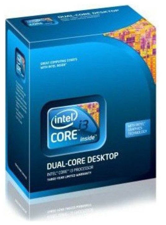 Процессор Intel Core i3 550 (3,2 ГГц, LGA 1156, 4 Мб, 2 ядра)