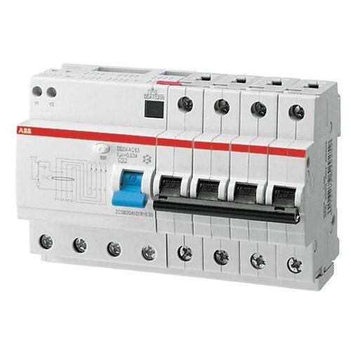 ABB DS204 Дифференциальный автоматический выключатель 4P 63А 30mA 6kA(АС) хар. С 8мод.