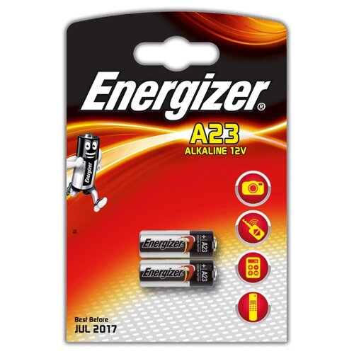 Батарейка Energizer A23, в упаковке: 2 шт. a23 батарейка energizer fsb1 1 шт