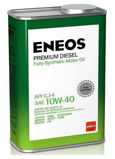 ENEOS Premium Diesel Cj-4 10w40 Масло Моторное Синт. 1л. Eneos