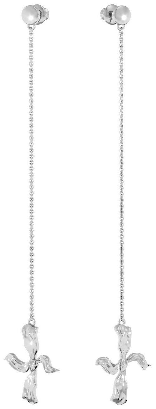 Серьги серебро, 925 проба, длина 7 см.