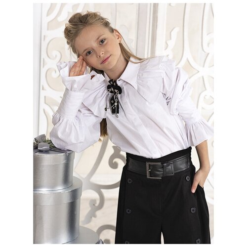 фото Рубашка leya.me, размер 104, белый