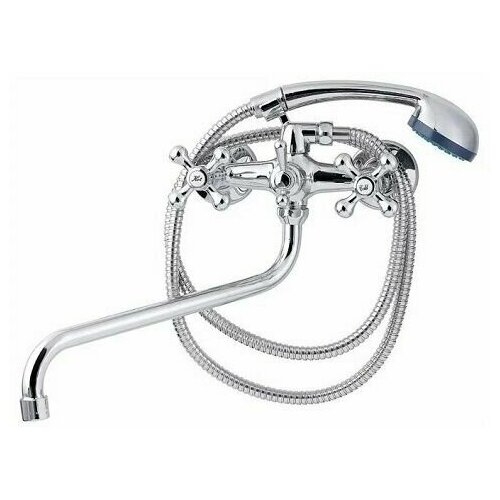 Смеситель для ванны и душа двухвентильный с круглым изливом 30 см и с шаровым дивертором TSARSBERG