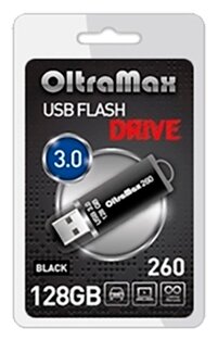 USB-накопитель (флешка) OltraMax 260 128Gb (USB 3.0), черный