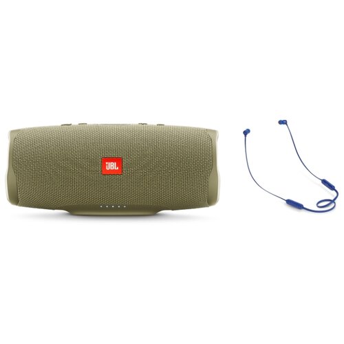 фото Портативная акустика JBL Charge 4 + наушники T110BT desert sand