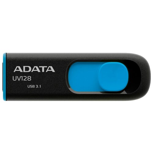 фото Флешка ADATA DashDrive UV128 64GB черный/голубой