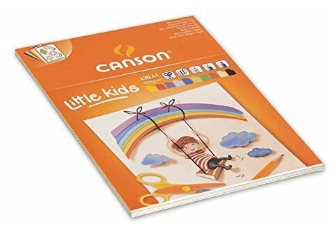 Альбом цветной бумаги для детского творчества Canson 120г/м2 10 цветов склейка 30 листов - фото №2