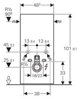 Рамная инсталляция GEBERIT 131.221.SQ.1 умбра