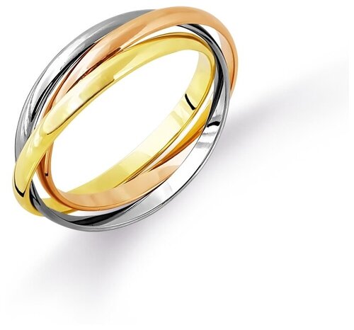 Кольцо обручальное Яхонт, золото, 585 проба, размер 17