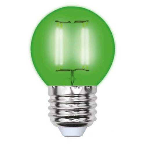 фото Светодиодная лампа uniel led-g45-5w/green/e27 gla02gr