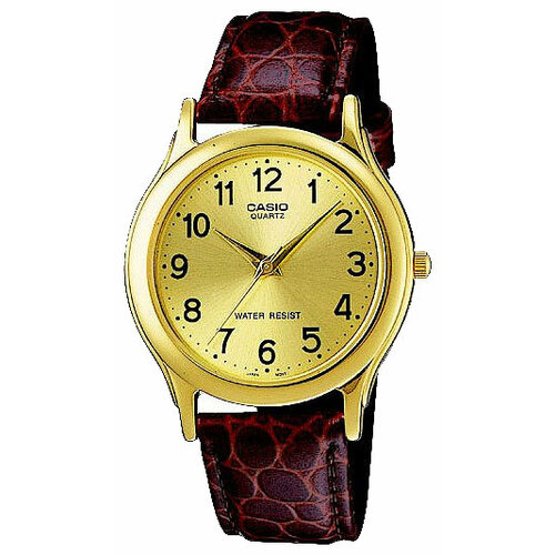 Наручные часы CASIO MTP-1093Q-9B, золотой, коричневый