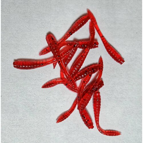 Силиконовая приманка Червяк Типси (T-Worm) 25мм. 20шт. Красный (Grape).
