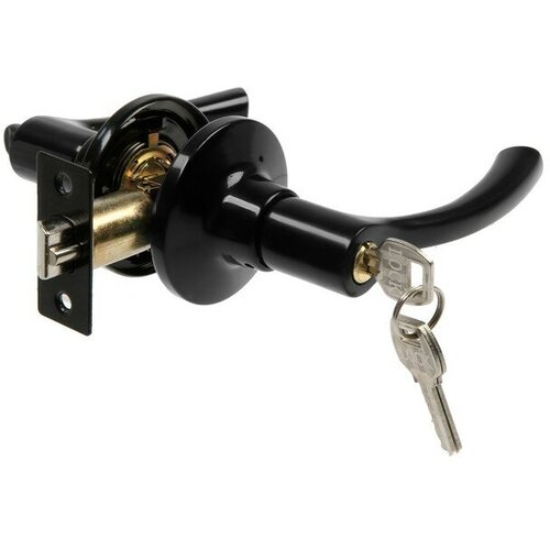 Защелка мод3186 межкомнатная фиксатор 3 ключа цвет глянцевый черный 1309₽