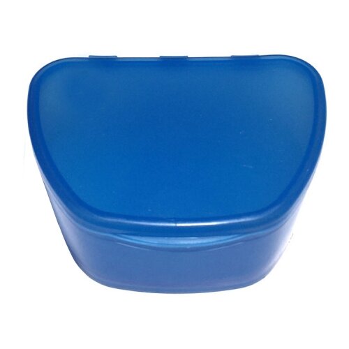 StaiNo Denture Box – Бокс пластиковый ортодонтический, 95*74*39 мм, голубой staino denture box slim – бокс пластиковый ортодонтический 82 85 29 мм желтый