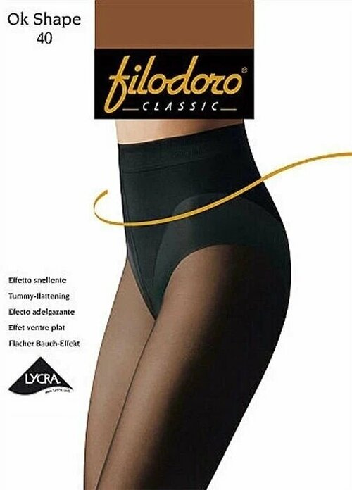 Колготки  Filodoro Ok Shape, 40 den, размер 2, бежевый