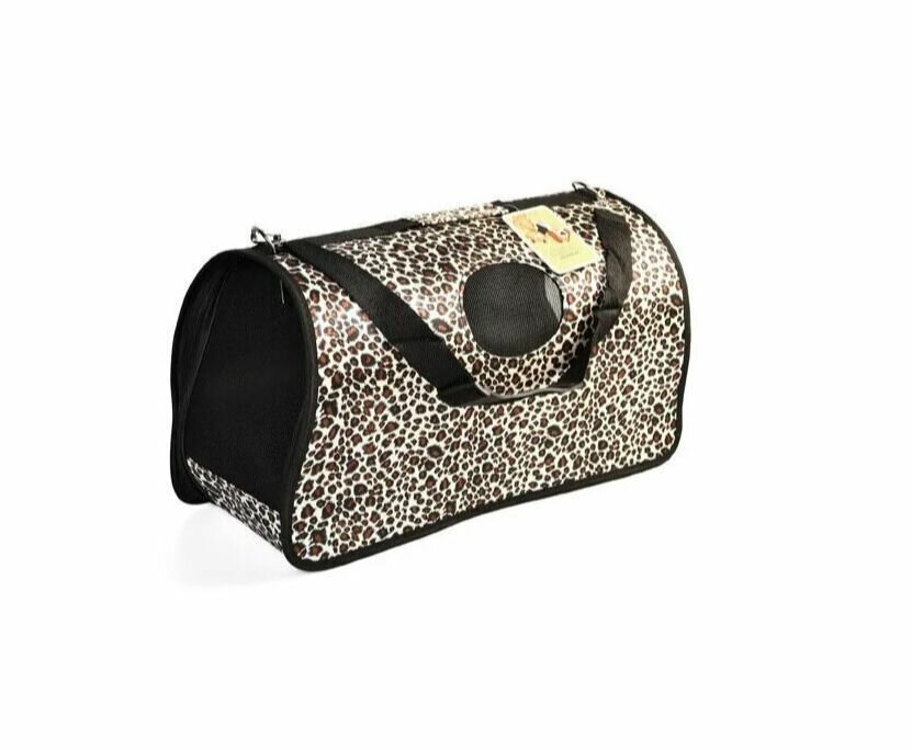 HOMEPET Леопард 37 см х 19 см х 23 см сумка-переноска для животных/