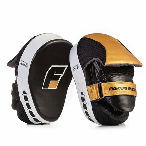 фото Боксерские лапы fighting energy gel black/gold