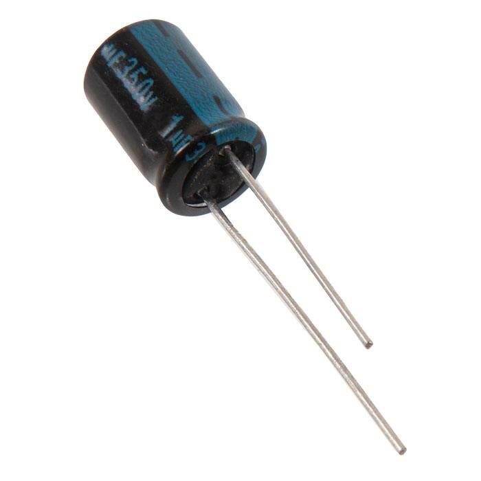 Конденсатор электролитический (capacitor) 1x350 (8x11) TK Jamicon 105C