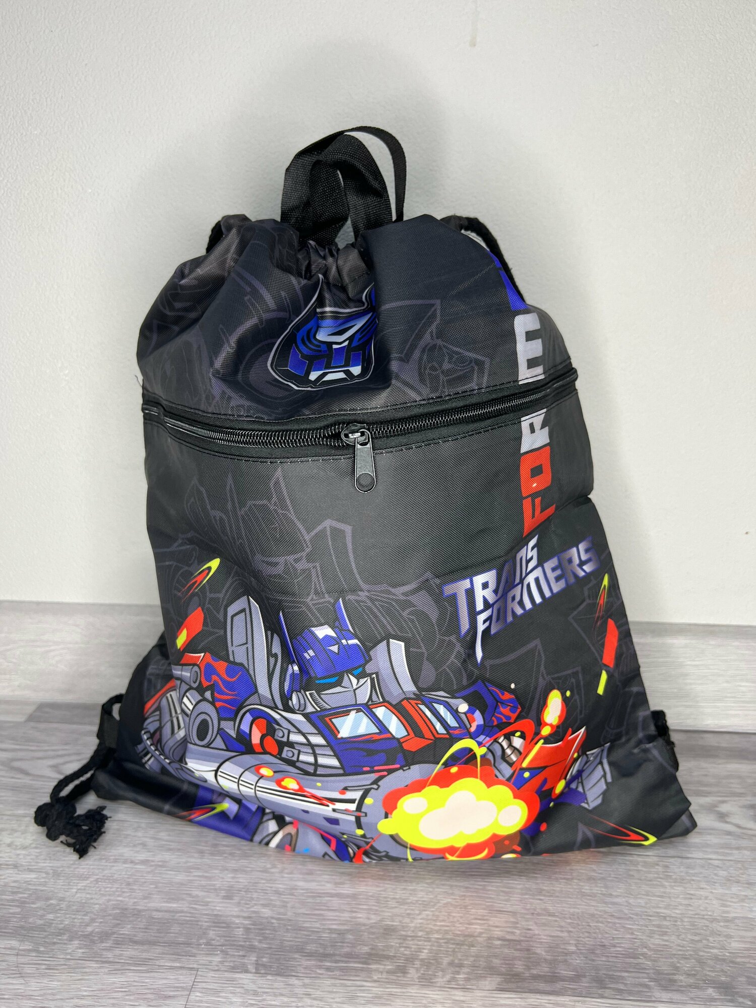 Сумка-рюкзак / трансформер / робот / мешок для сменной обуви / для вещей / стильный мешок для детей / для сменки