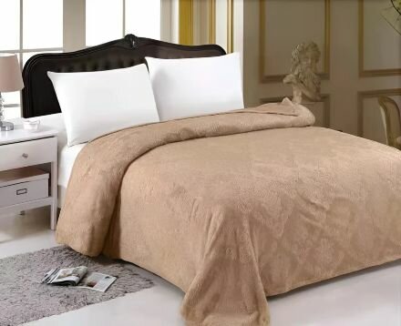 фото Плед Велсофт Жаккард 1,5-сп. (капучино)