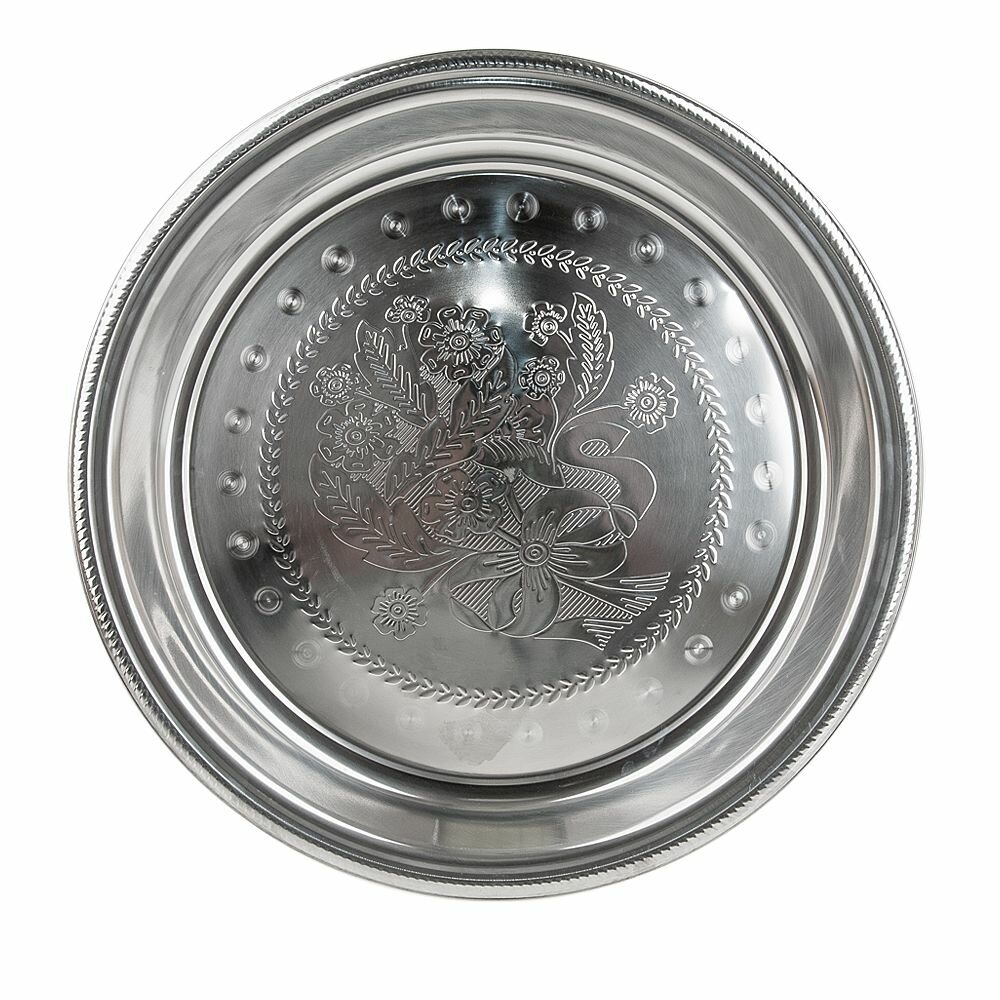 фото Блюдо сервировочное "Серебро" диам 59см. высота 5см.