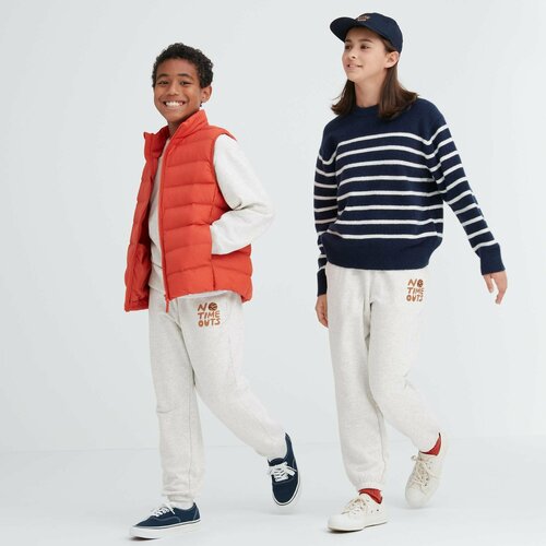 Брюки Uniqlo, размер 7-8Y(130), серый