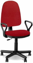 Кресло офисное престиж RU (GTP, PL56 крестовина пластик, С-16) крас.