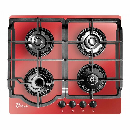 Газовая варочная панель Лысьва GR04600G00 ПГВ43К вишневая решетка чугунная двухсекционная 10000₽