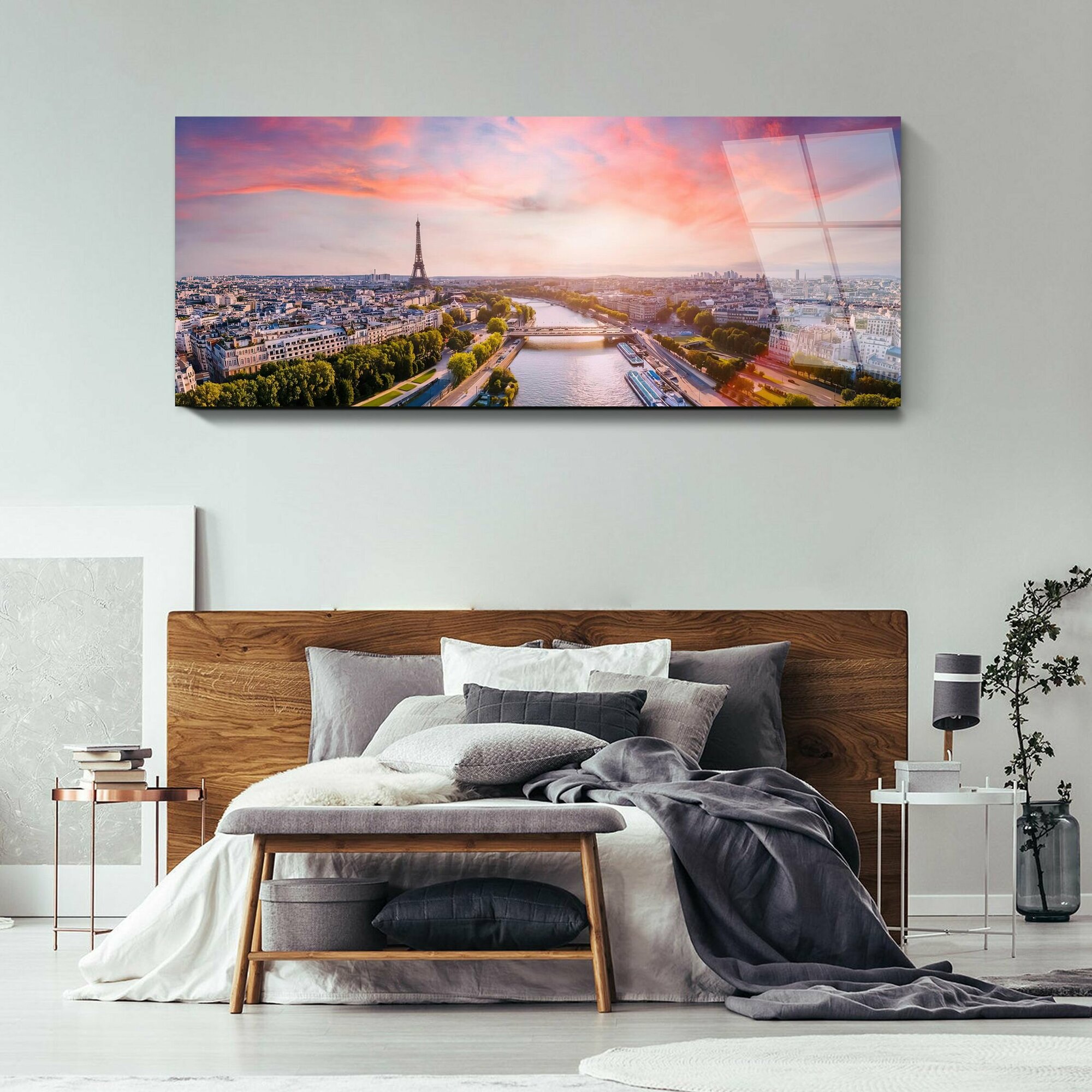Картина на стекле "Вид на Париж" размер 30-75 см