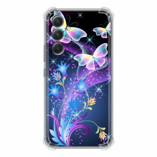 Дизайнерский силиконовый с усиленными углами чехол для Гэлакси А54 5Ж / Samsung Galaxy A54 5G Бабочки дизайнерский силиконовый с усиленными углами чехол для гэлакси а54 5ж samsung galaxy a54 5g цветы