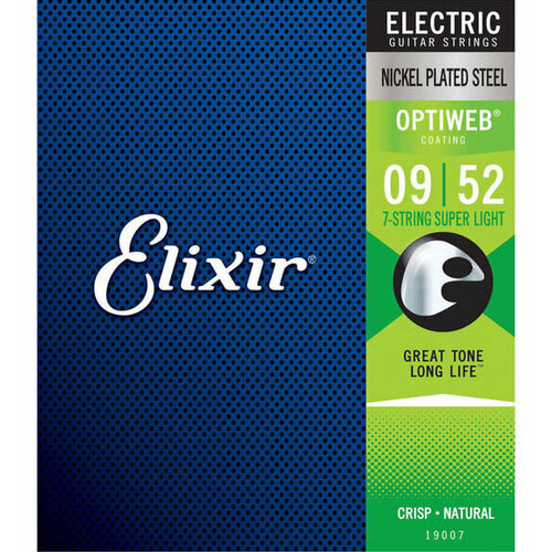 Комплект струн для 7-струнной электрогитары Elixir 19007 Optiweb