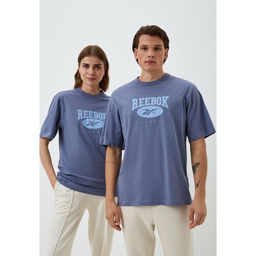 Футболка Reebok Archive Essentials Big Logo Tee, размер M, фиолетовый футболка asics big logo tee размер 44 46 серый