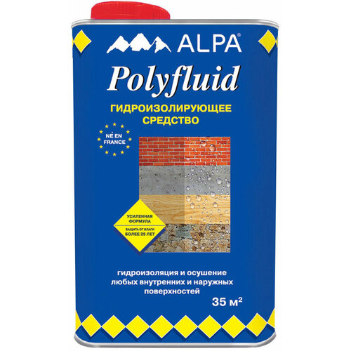 ALPA полифлюид гидроизоляция, защита от влаги (1л)