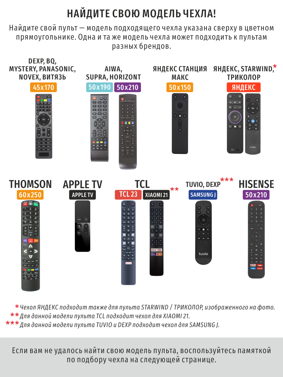 Чехол для пульта ДУ Apple TV (эластичная экокожа)