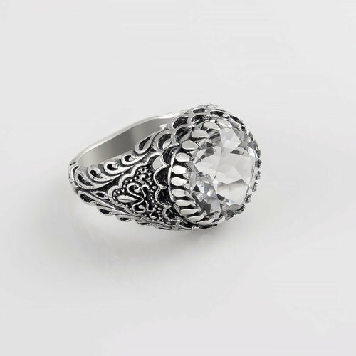 Кольцо Milana Silver, серебро, 925 проба, горный хрусталь, размер 18.5