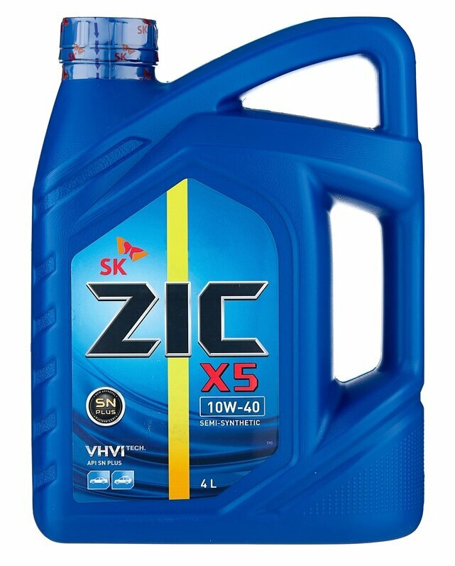 Полусинтетическое моторное масло ZIC X5 10W-40, 4 л