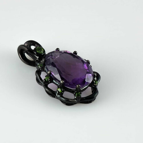 фото Подвеска из серебра с аметистом, хромдиопсидом milana silver