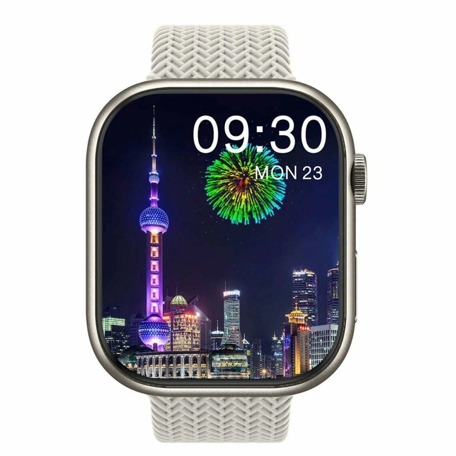 Cмарт часы HK9 PRO PREMIUM Series Smart Watch Amoled Display, iOS, Android, Bluetooth звонки, Уведомления, Серебристые