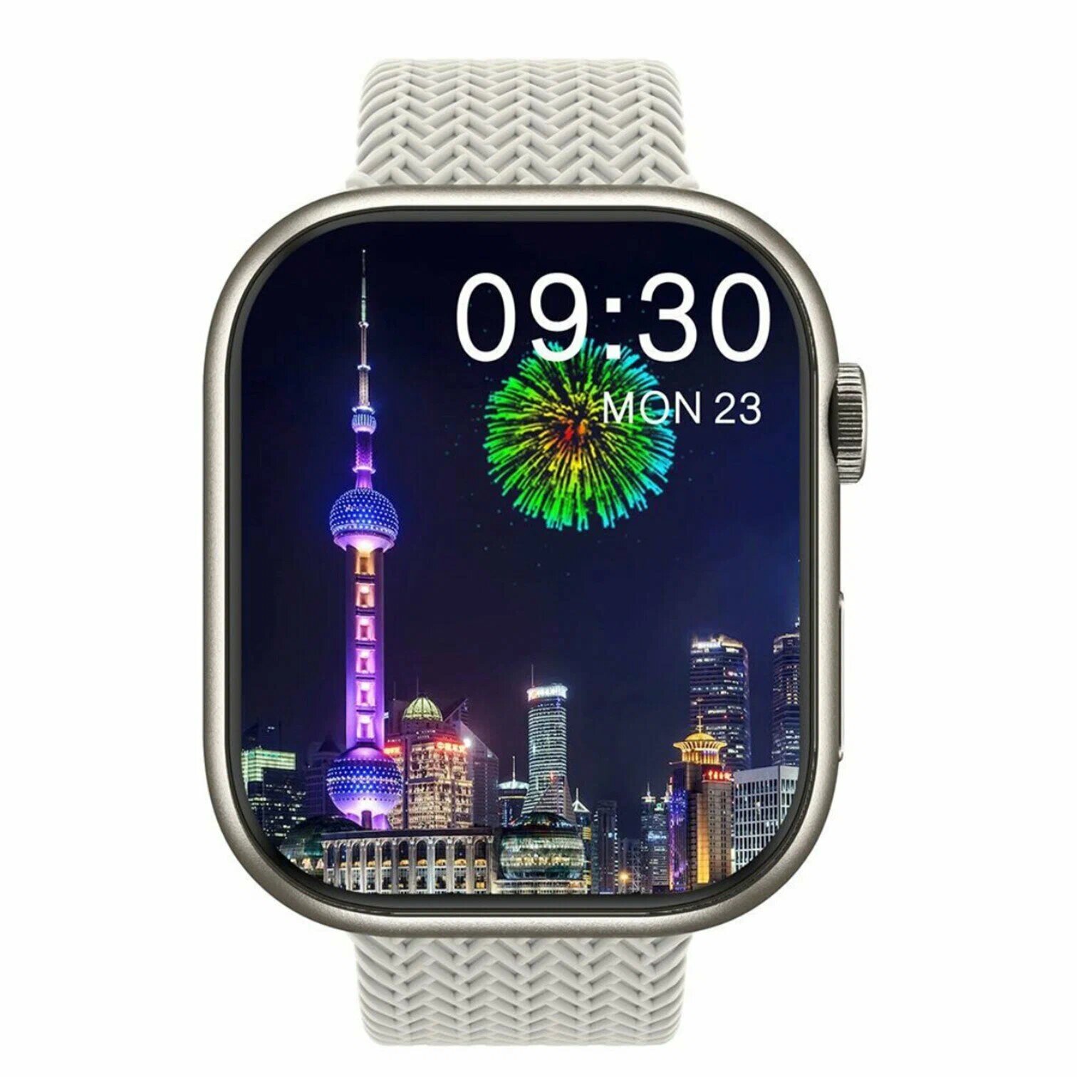 фото Cмарт часы HK9 PRO Умные часы PREMIUM Series Smart Watch Amoled Display, iOS, Android, Bluetooth звонки, Уведомления, Серебристые, Pricemin