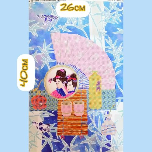 Схема канва без бисера для вышивания бисером 40см*26см Японское чаепитие Улун