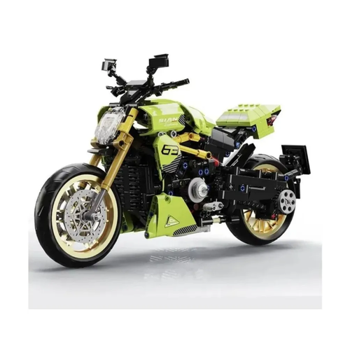 фото Конструктор зеленый мотоцикл sian 1018 деталей toys