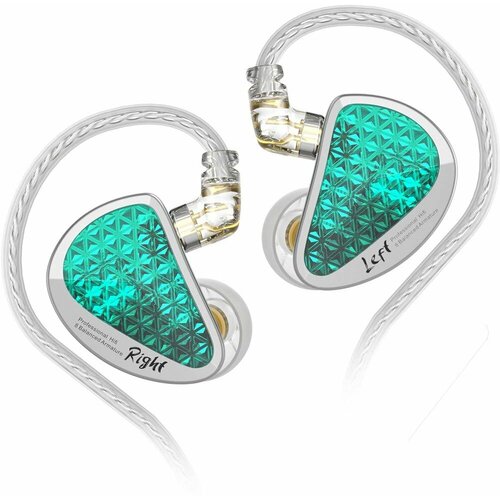 Наушники KZ Acoustics AS16 Pro без микрофона циан 679000₽