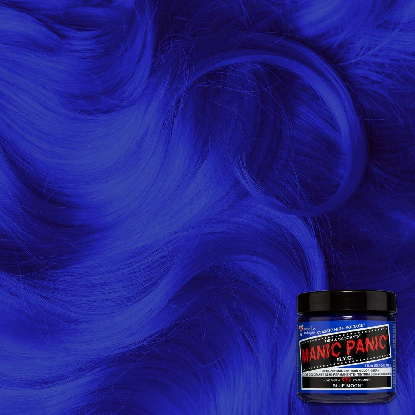 Manic Panic Голубая краска для волос профессиональная Classic Blue Moon 118 мл, без аммиака