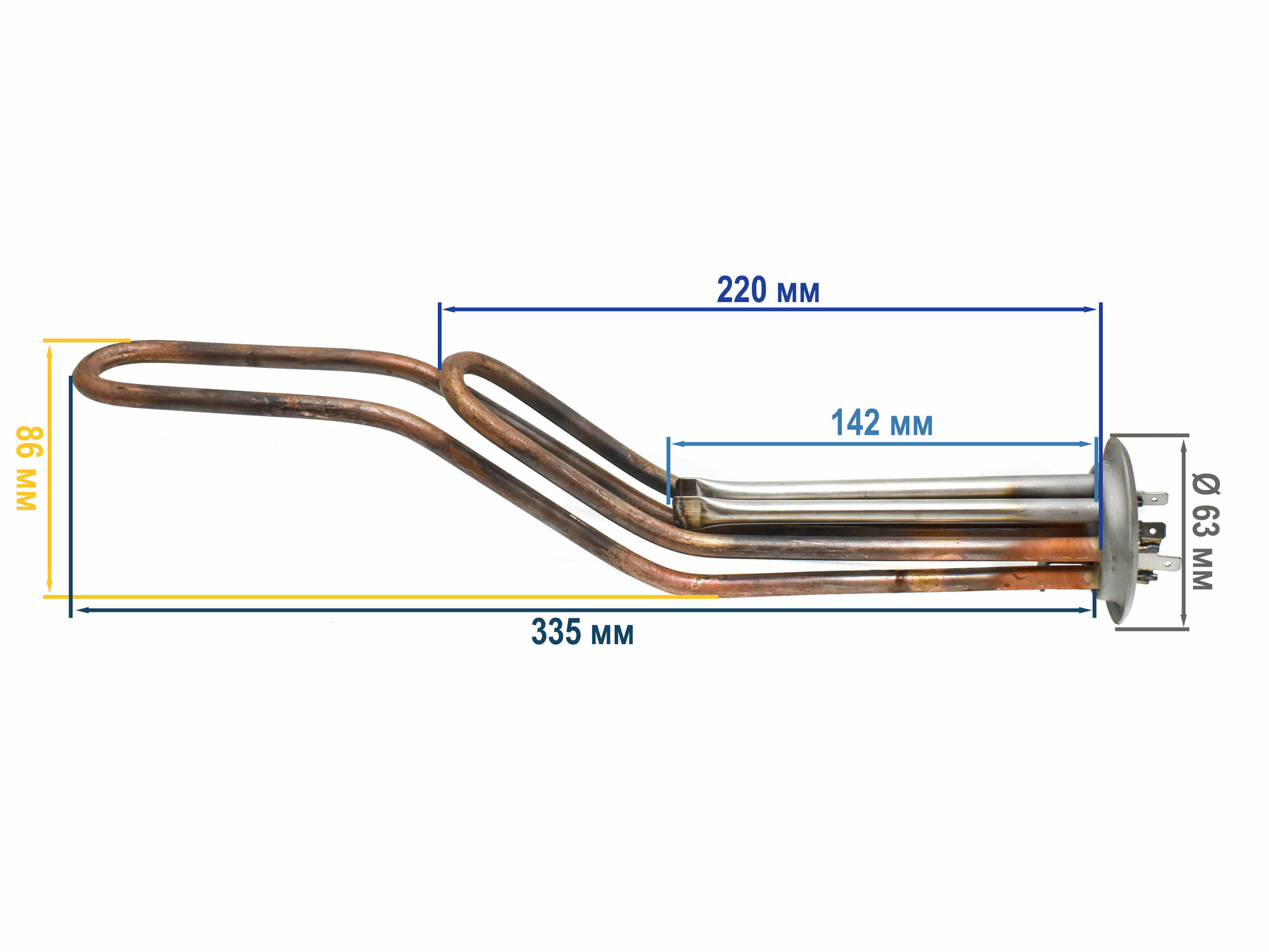 ТЭН для водонагревателя RF 2000W медный